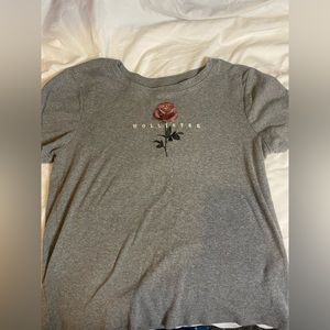 Grey rose Hollister shirt